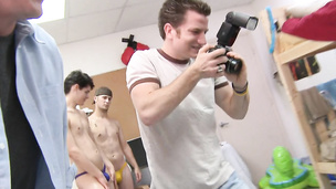 Horny bum drillers have kinky orgy party in dorm room