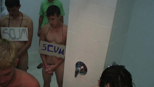 Horny college boys have gay old time in the shower