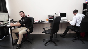 Hot colleagues Donato Reyes and Jessy Ares office bang doggystyle